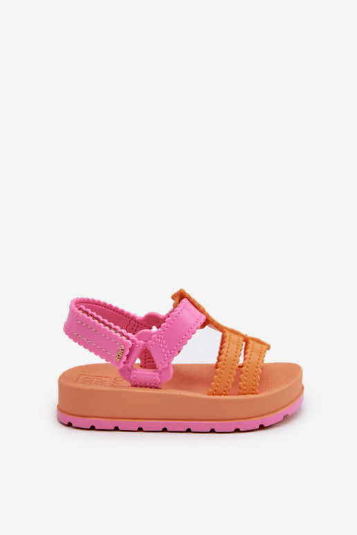 Vaikiškos kvepiančios Velcro basutės ZAXY LL385026 oranžinės spalvos