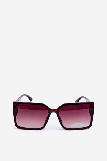 Moteriški kvadratiniai akiniai nuo saulės UV400 rudi