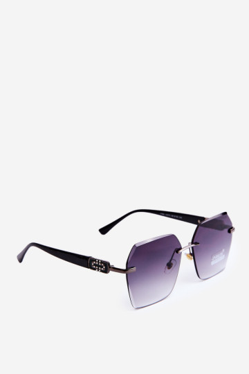 Moteriški akiniai nuo saulės su UV filtru juodi 2