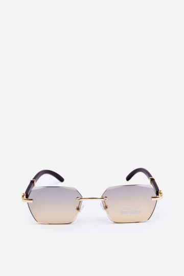 Moteriški akiniai nuo saulės UV400 juodi ir auksiniai