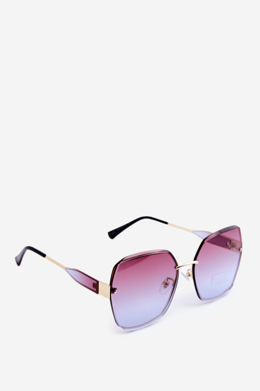 Moteriški akiniai nuo saulės su šešėliuotu UV400 lęšiu, rudi