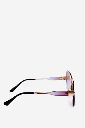 Moteriški akiniai nuo saulės su šešėliuotu UV400 lęšiu, rudi