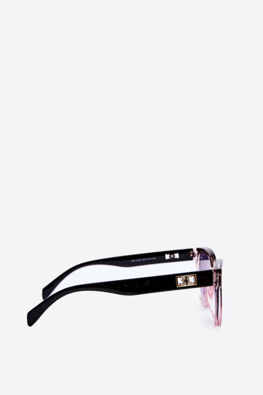 Moteriški akiniai nuo saulės su auksinėmis detalėmis UV400 rudi