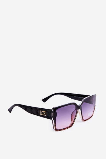 Moteriški UV400 akiniai nuo saulės juodai rudi 2