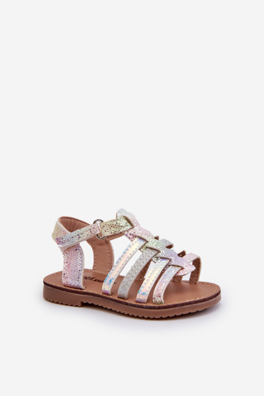 Vaikiški sandalai Gladiator Užsegami lipdukais, Multicolor Radovia