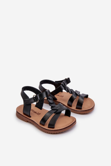 Vaikiškos basutės su Velcro užsegimu, Juodos, Sarniema