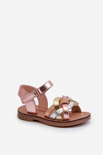 Vaikiški sandalai, užsegami lipnia juostele su susipynusiomis petnešėlėmis Daugiaspalviai Dianttha