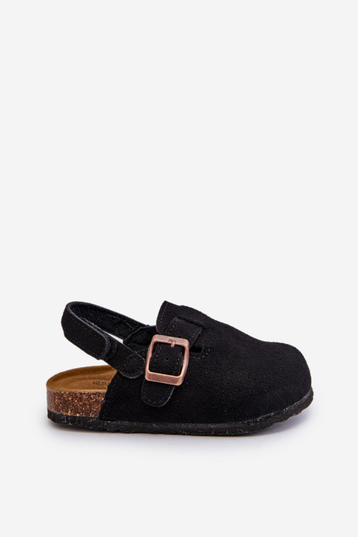 Vaikiškos šlepetės ant kamštinės platformos, Black Vulagia