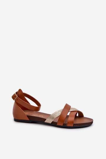 Zazoo 40225 rudi odiniai plokšti basutės 2