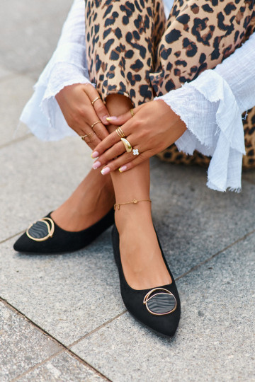 Žemakulniai siurbliai iš Eco Suede S.Barski KV27-037 Juoda 2