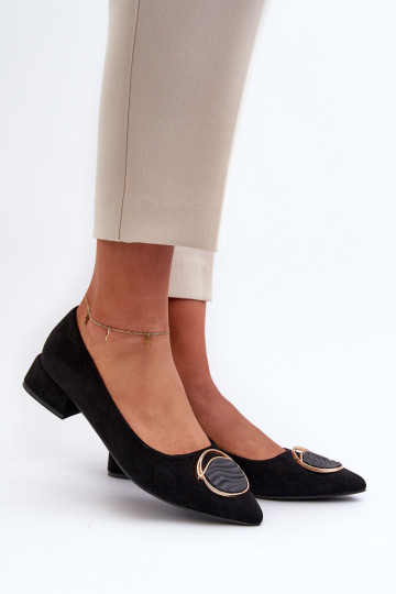 Žemakulniai siurbliai iš Eco Suede S.Barski KV27-037 Juoda