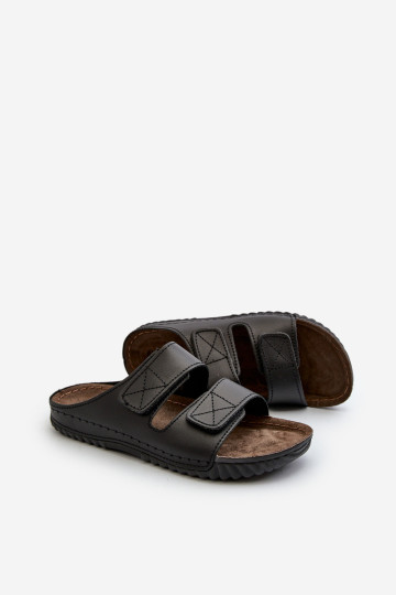 Patogūs vyriški šlepetės su lipnia juostele Inblu FM00001U juoda 2