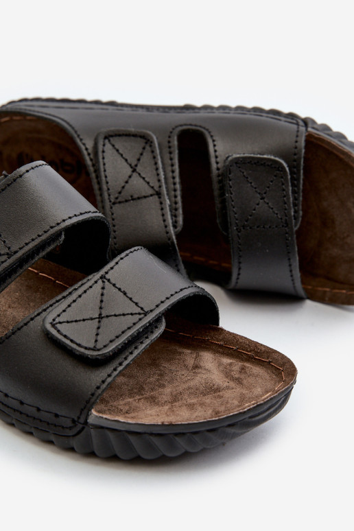 Patogūs vyriški šlepetės su lipnia juostele Inblu FM00001U juoda