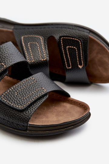 Patogūs vyriški šlepetės su lipnia juostele Inblu GV00002I juoda