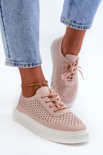 Ažūriniai sportbačiai ant platformos, Pink Tanvi