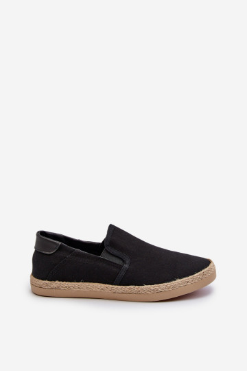 Vyriški „Espadrille“ sportbačiai su pynėmis, juodi „Fenen“.