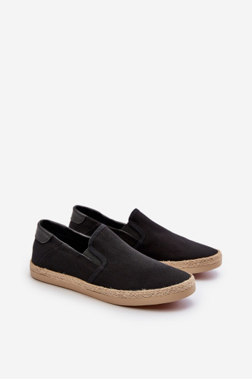 Vyriški „Espadrille“ sportbačiai su pynėmis, juodi „Fenen“. 2