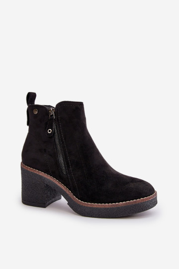 Izoliuoti moteriški kulkšnies batai, pagaminti iš Eco Suede, Black Velarilla 2