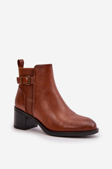 Moteriški izoliuoti kulkšnies batai ant aukšto kulno su sagtimi Camel Nevillira 2