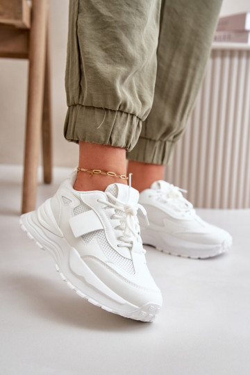 Moteriški sportbačiai su platforma, balti Nevelaine