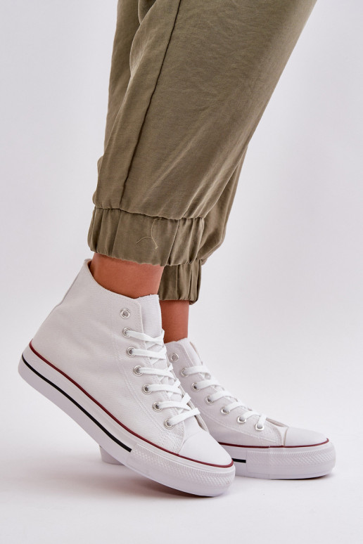 Balti moteriški aukštakulniai sportbačiai Onaria