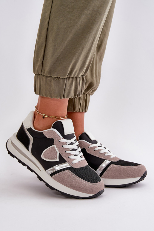 Moteriški sportbačiai su blizgučiais juoda Velaniela