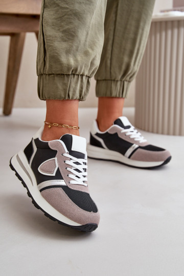 Moteriški sportbačiai su blizgučiais juoda Velaniela