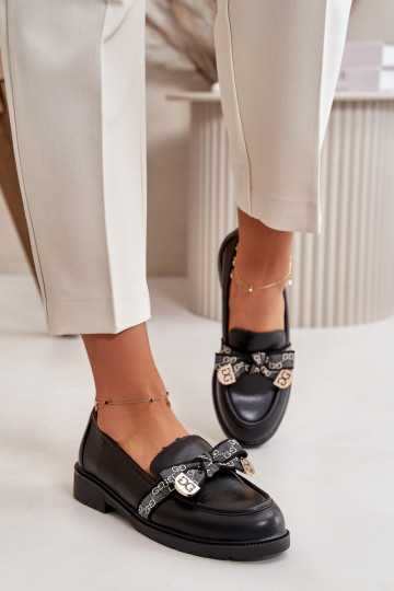 Moteriški mokasinai su lankeliu S.Barski HY42-331 Juodi