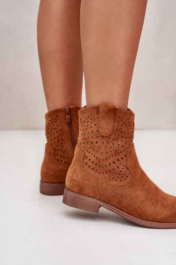 Moteriški ažūriniai batai plokščiakulniais Camel S.Barski HY42-135