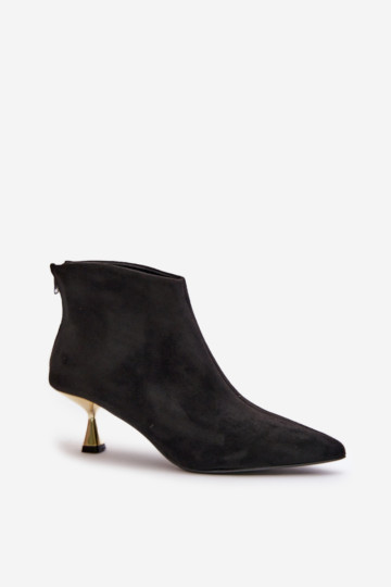 Moteriški aukštakulniai batai Eco Suede Black Terlena 2
