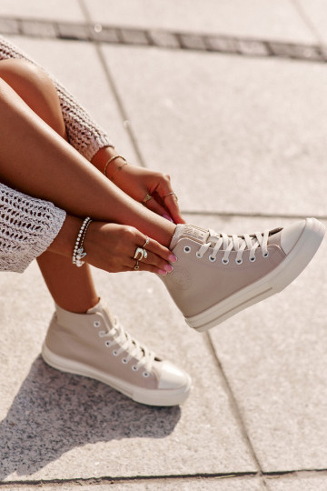 Moteriški izoliuoti sportbačiai iš ekologiškos odos rožinės spalvos Big Star OO274933