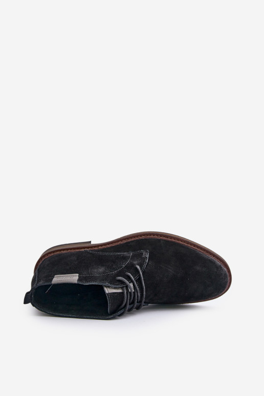 Zomšiniai vyriški suvarstomi batai Big Star OO174146 juodi