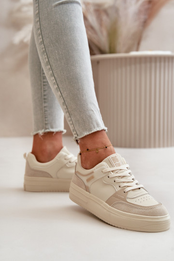 Moteriški žemi sportbačiai, pagaminti iš ekologiškos odos Big Star OO274029 Beige 2