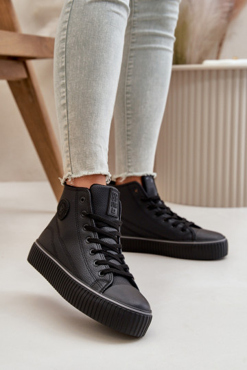 Moteriški izoliuoti ekologiški odiniai sportbačiai Big Star OO274790 juodi