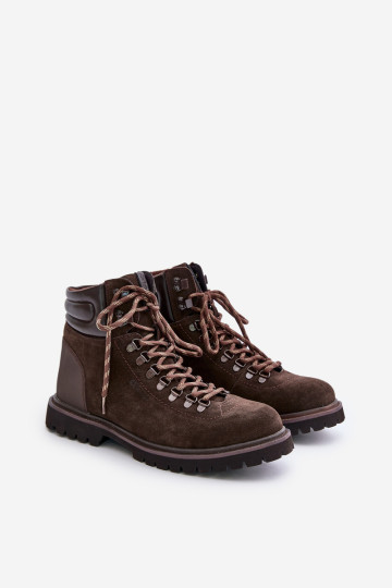 Zomšiniai izoliuoti vyriški batai Big Star OO174644 Hi-Poly System Brown 2