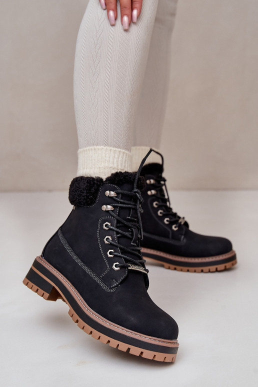 Moteriški izoliuoti batai Big Star OO274A287 Juodi