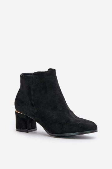Eco Suede aukštakulniai batai užsegami užtrauktuku, Black Sairis 2