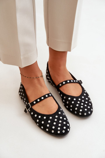 Dekoruoti baleto buteliai su juostele Eco Suede Black Tirilissa