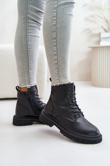 Big Star moteriški izoliuoti darbiniai batai OO274A126 juodi