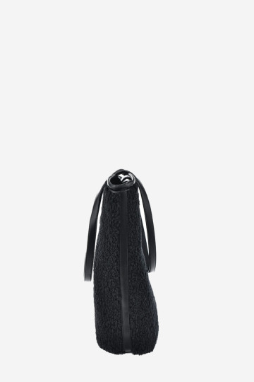 Big Star avikailio pirkėjo krepšys su kailiu OO574147 juodas 2