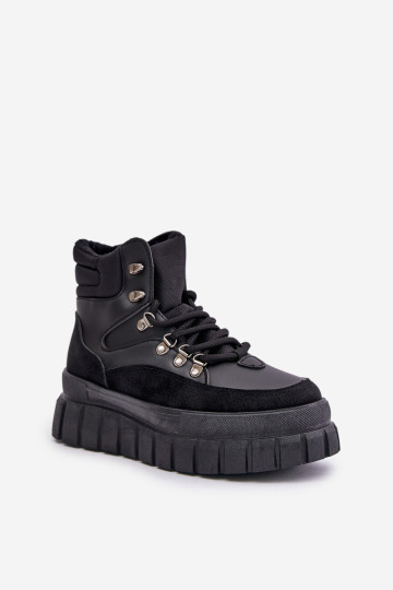 Moteriški izoliuoti „Trapper“ batai ant „Black Jelenia“ platformos 2