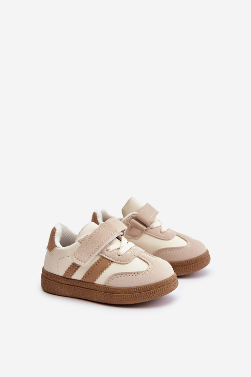 Vaikiški velcro sportbačiai smėlio spalvos Tromella