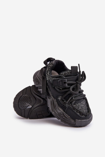 Vaikiški sportbačiai puošti blizgučiais, Black Liatoma