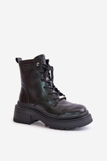 Moteriški izoliuoti batai iš natūralios odos Goe OO2N4115-W2 juodi 2