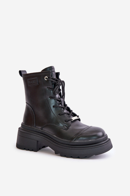 Moteriški izoliuoti batai iš natūralios odos Goe OO2N4115-W2 juodi