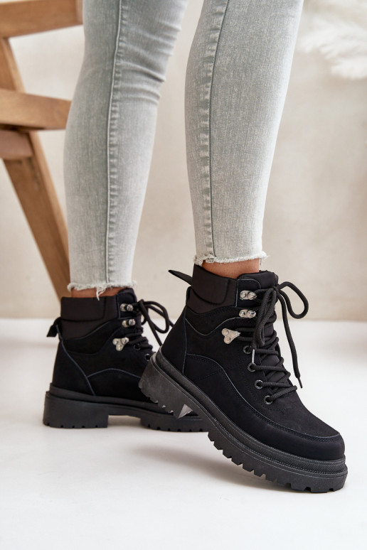 Suvarstomi moteriški batai „Black Rabaria“.