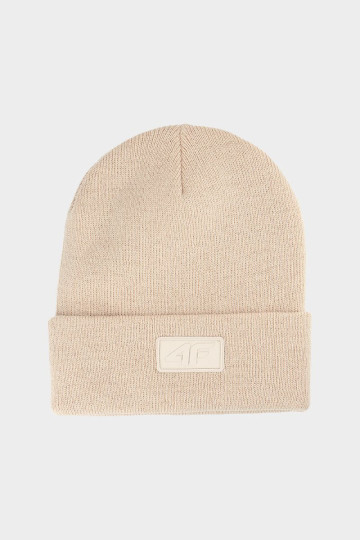 Vaikiška žieminė kepurė 4F 4FJWAW24ACAPU446-83S smėlio spalvos