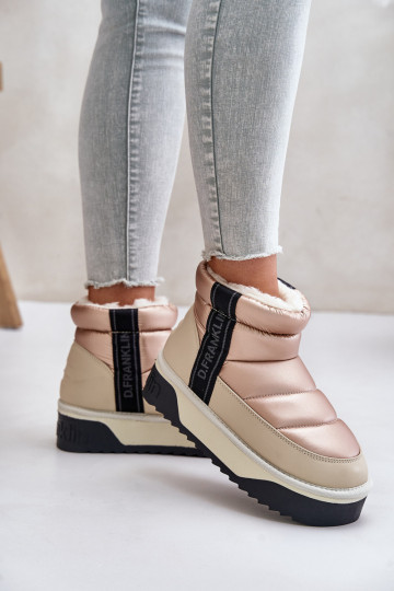 Maži sniego batai su storu padu D.Franklin DFSH371010 Beige