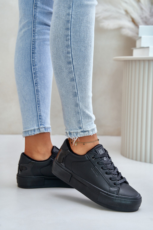 Moteriški izoliuoti sportbačiai ant Big Star platformos OO274A555 juodi