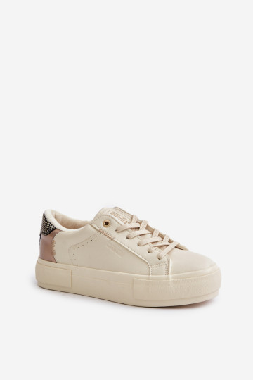Izoliuoti moteriški sportbačiai ant Big Star platformos OO274A454 Beige 2